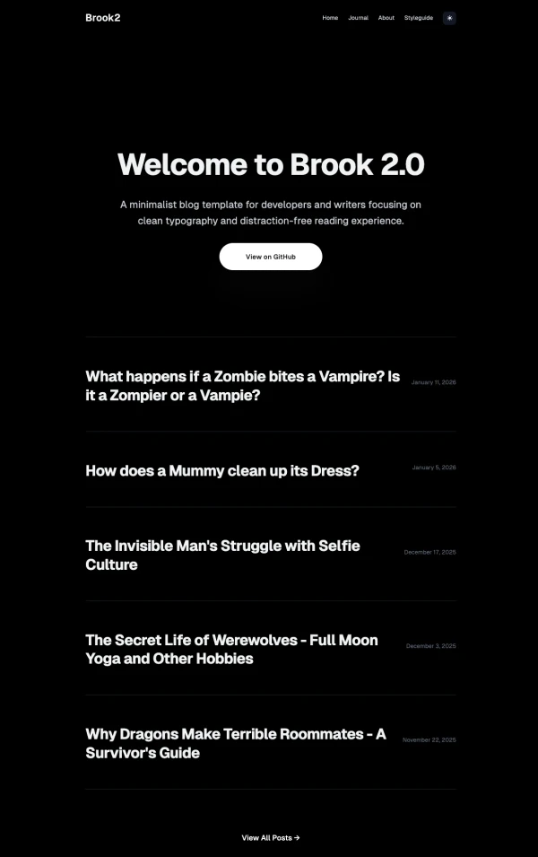 BROOK 2 - Astro Blog Template