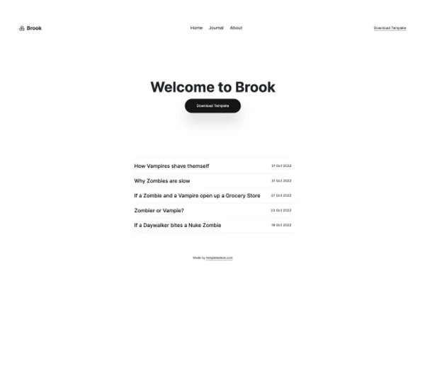 BROOK - HTML Blog Template