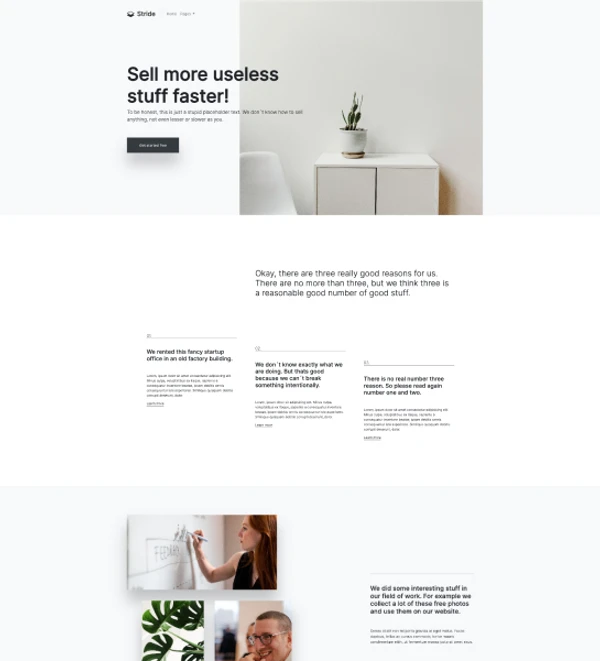 STRIDE - HTML Landingpage Template