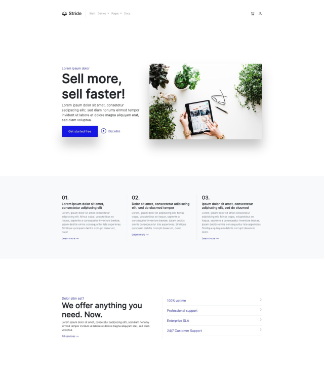Stride - HTML Bootstrap 5 template preview