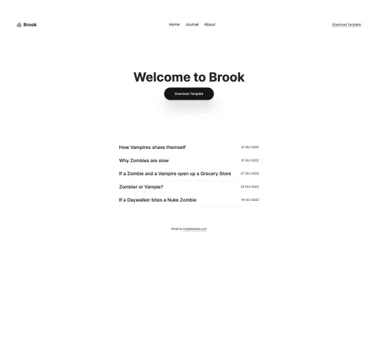 Brook - Eleventy HTML Blog Template